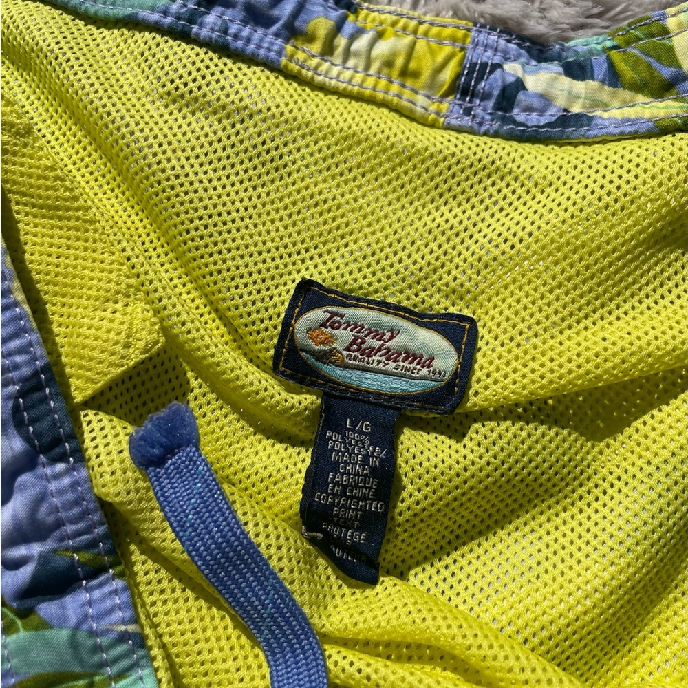 Tommy Bahama Blue and Yellow Floral Swim Shorts men’s LARGE - Picture 3 of 4